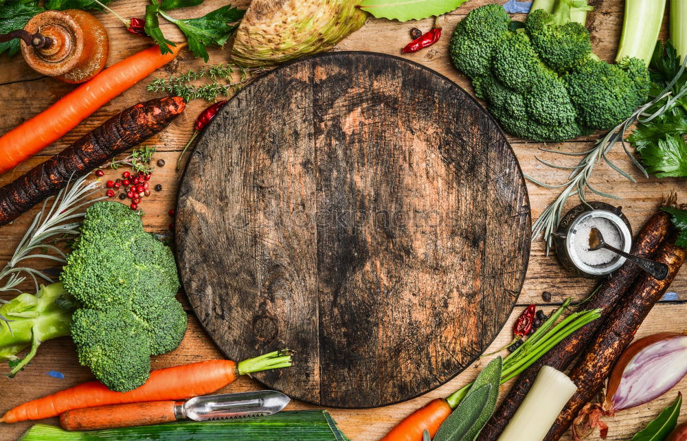 Similar – Image, Stock Photo Fresh raw vegetables and herbs