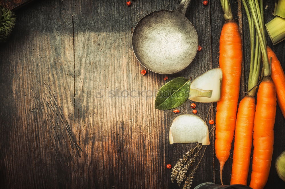 Similar – Image, Stock Photo Fresh vegetables from the garden and old pot