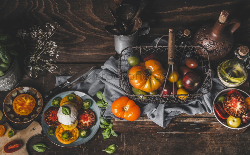 Image, Stock Photo Tomato salad rustic Food