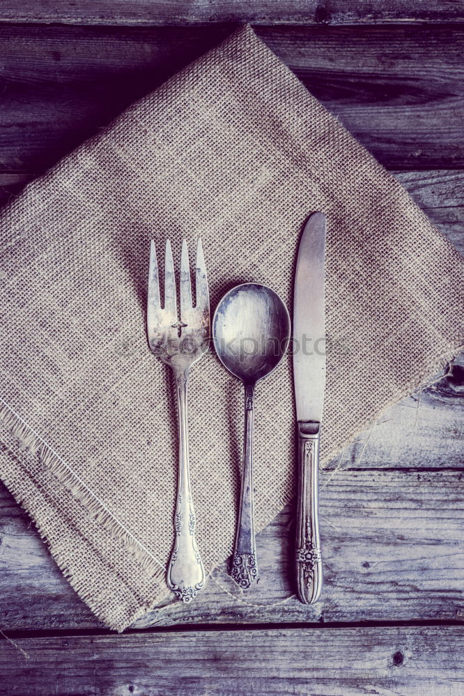 Similar – Image, Stock Photo Empty black cast-iron frying pan with vintage kitchen items