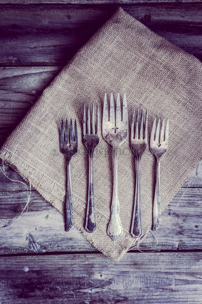 Image, Stock Photo Empty black cast-iron frying pan with vintage kitchen items