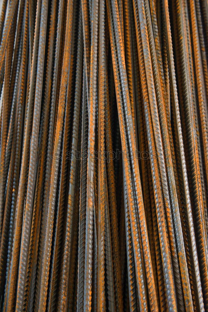 Similar – Rusty iron pipes wrapped with steel cable