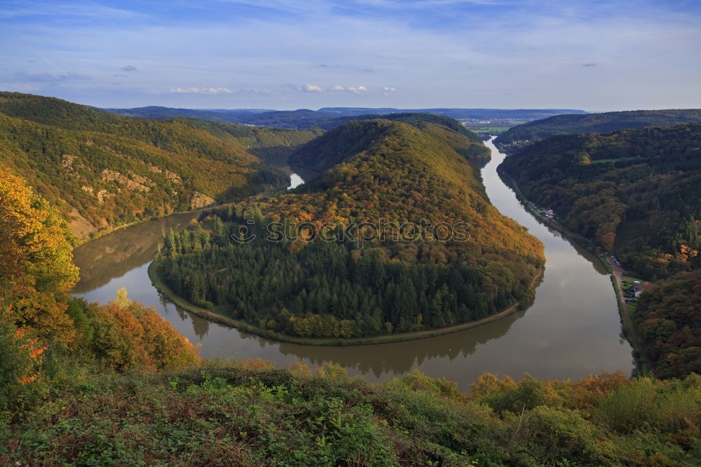 Similar – Image, Stock Photo Moselle loop at Bremm