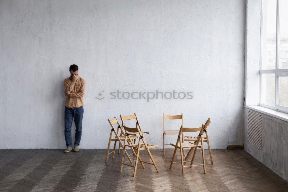 Similar – test sitting, chairs with man