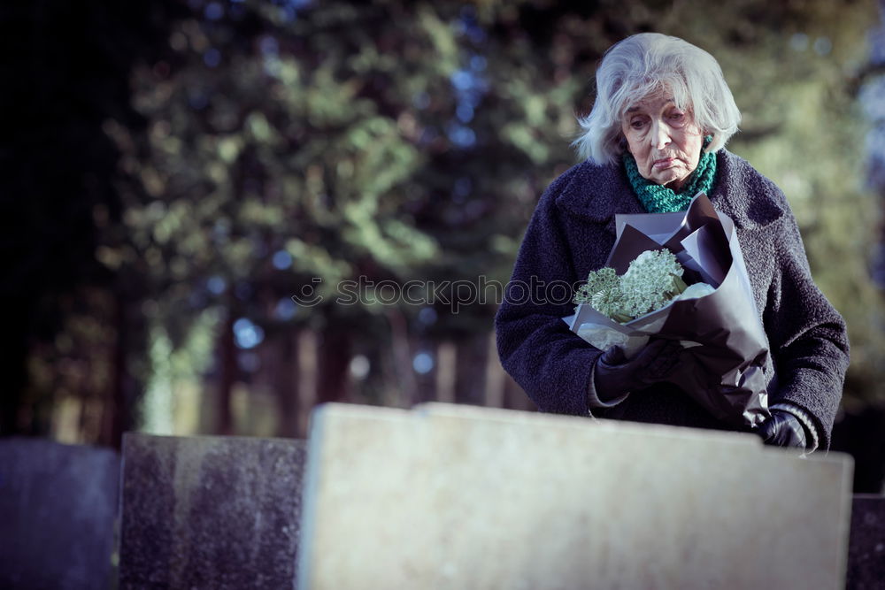 Similar – Senior citizen in autumn