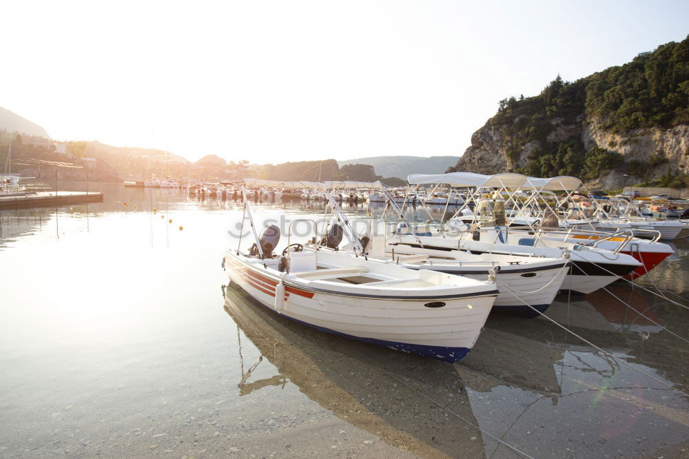 Similar – Image, Stock Photo Motorboats in small dock