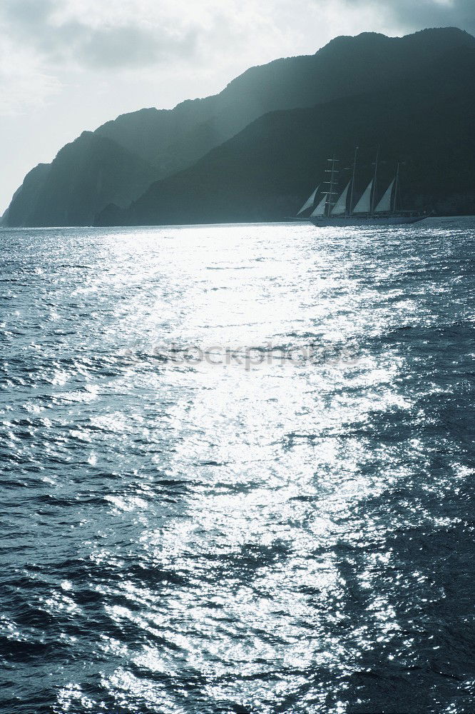 Similar – Landscape on the Faroe Islands as seen from a ship