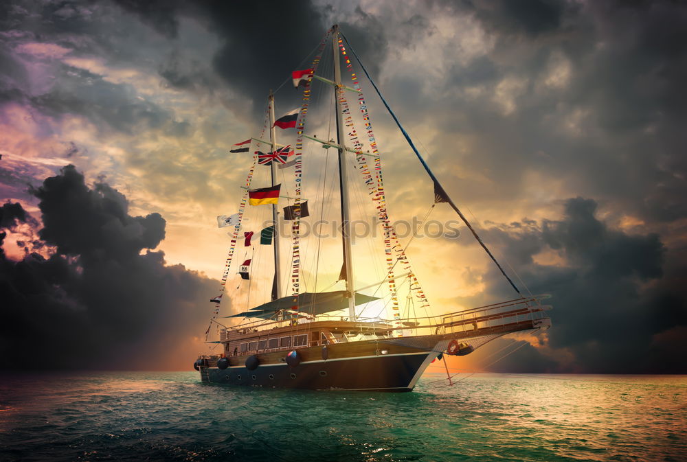 Similar – Image, Stock Photo bateau dans le rouge