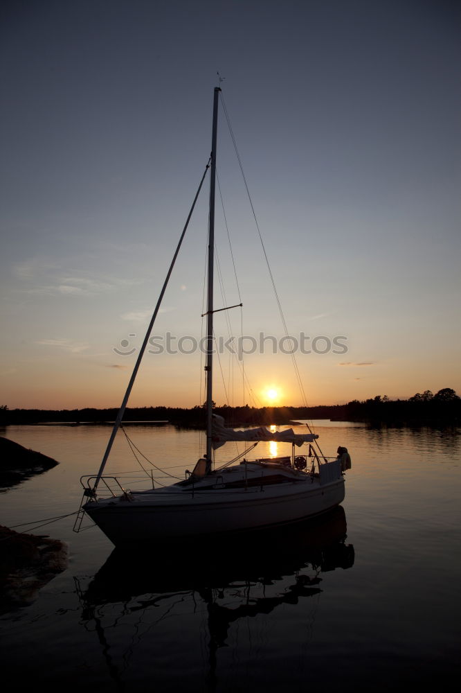 Similar – Image, Stock Photo Sailman’s sunset Sailing