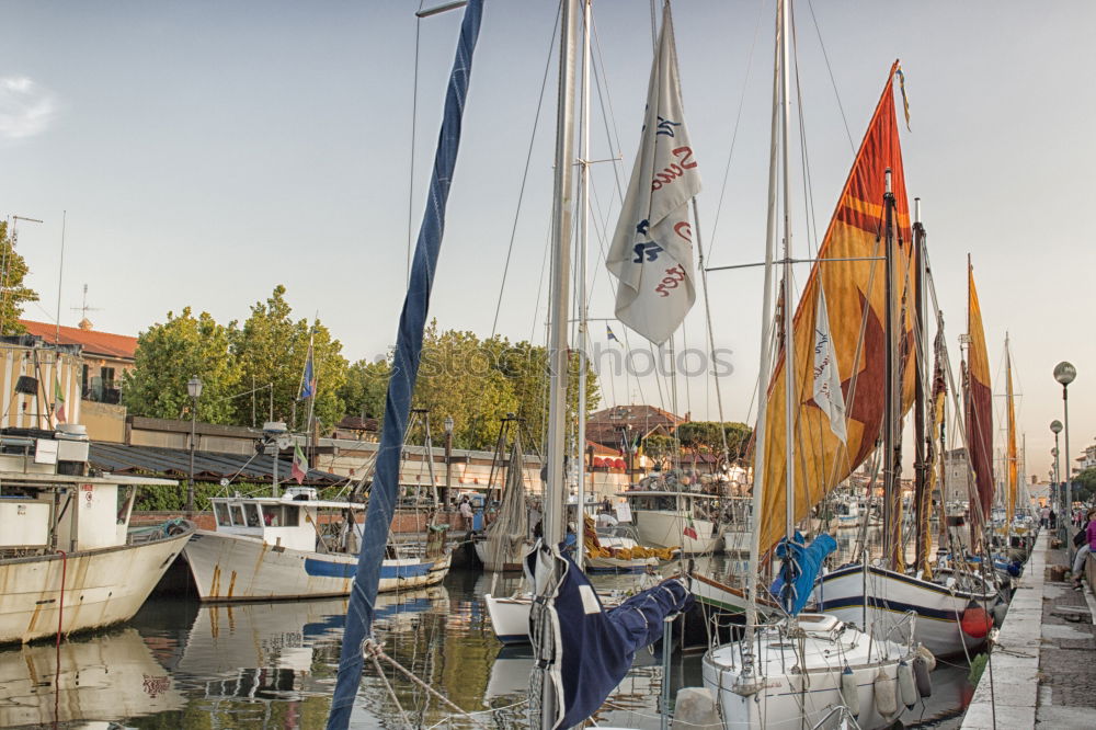 Similar – Baltic cutter in the marina, boat harbour Karlshagen Usedom_001