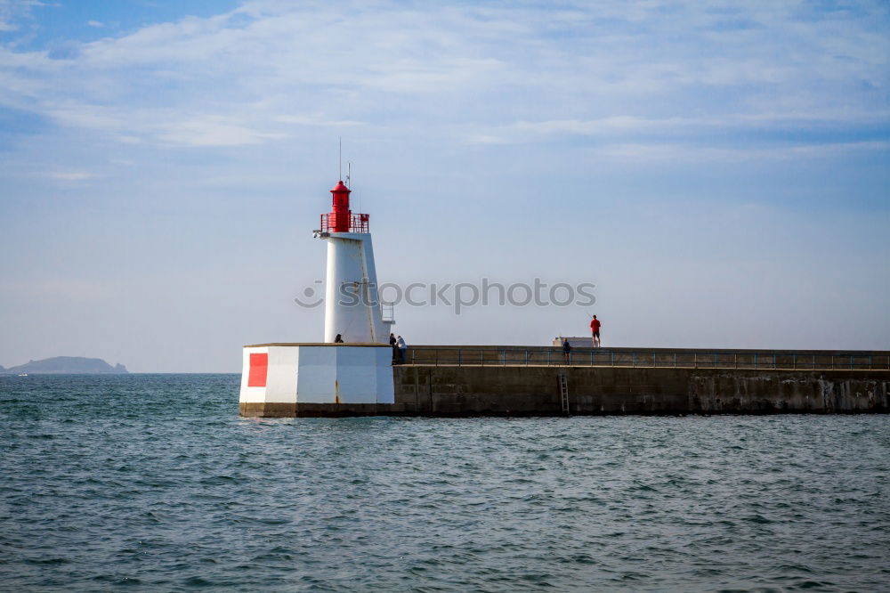 Similar – One lighthouse red-white