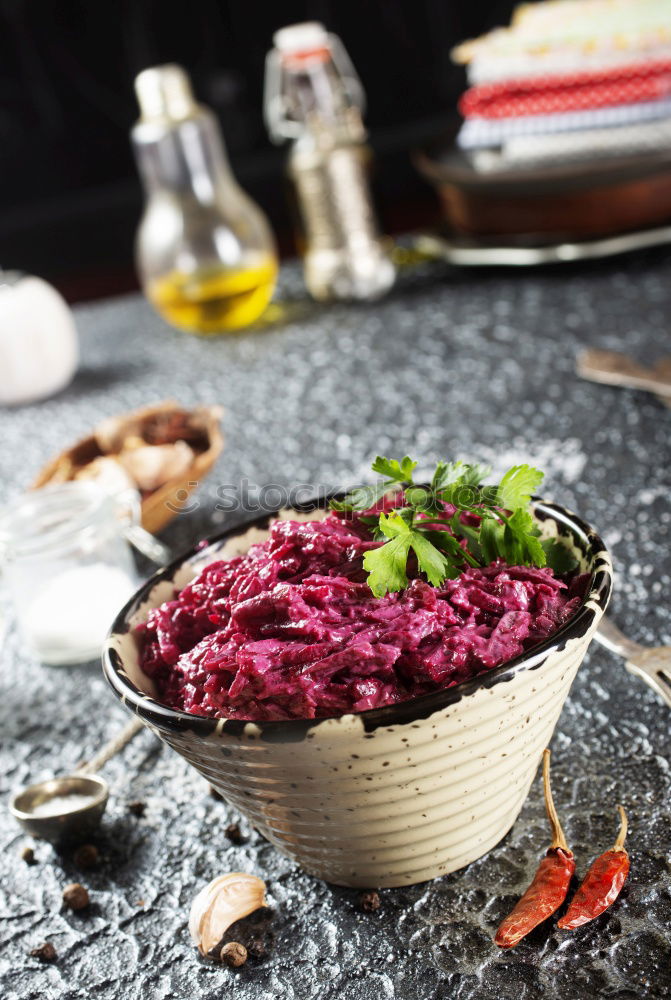 Similar – Image, Stock Photo Hummus on plate Above
