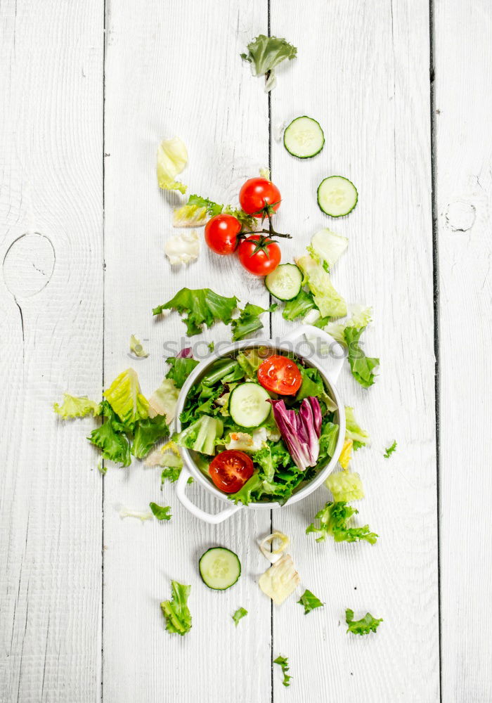 Similar – Image, Stock Photo Green cabbage with ingredients for cooking. Healthy food.