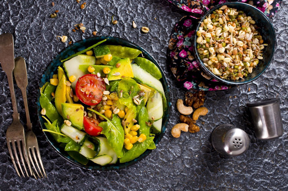 Steamed healthy vegetables in saucepan with ingredients