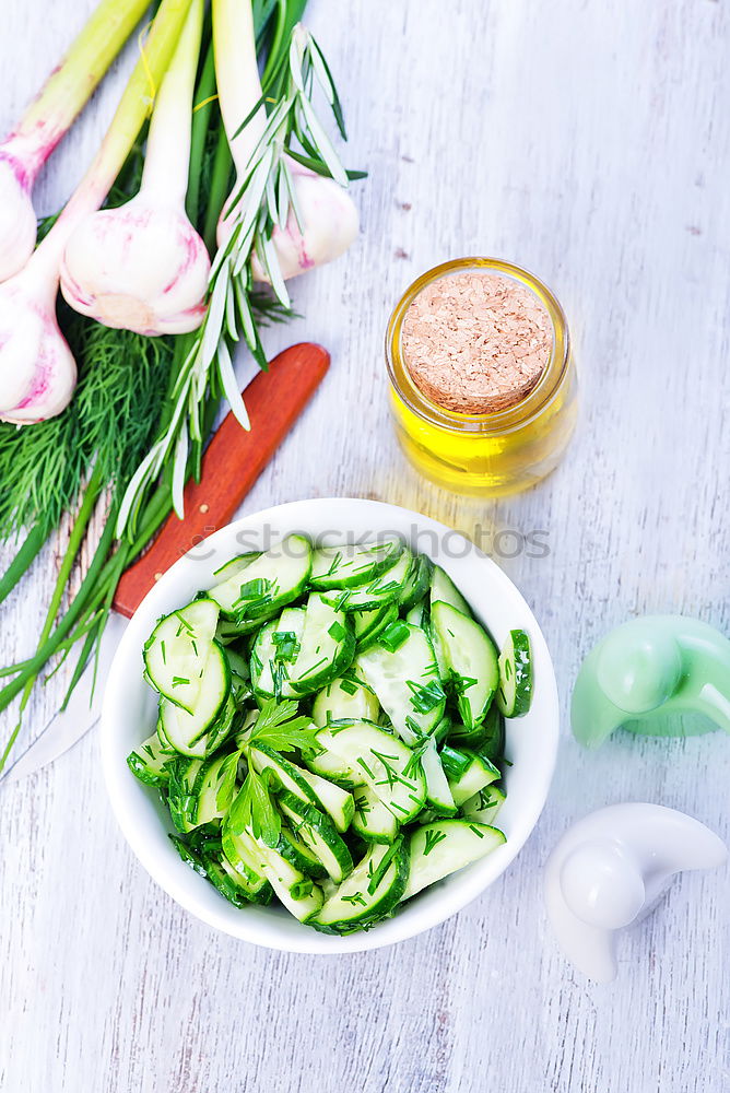 Similar – Pickling cucumbers with home garden vegetables and herbs