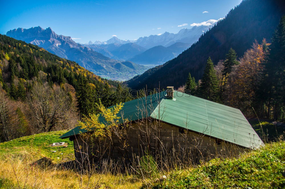 Similar – Image, Stock Photo barn in the alps Landscape