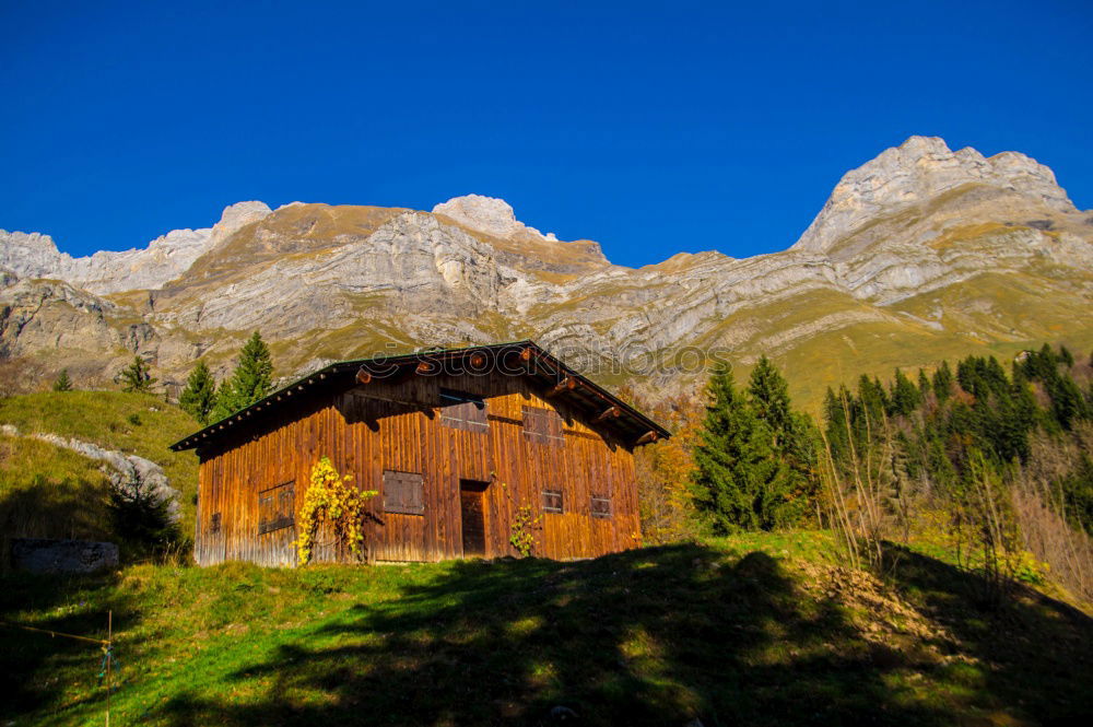 Similar – Hut with view in the Dolomites