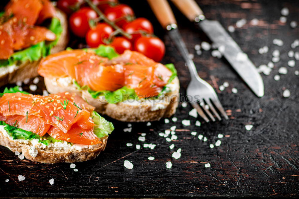 Similar – Image, Stock Photo bruschetta Vegetable Bread