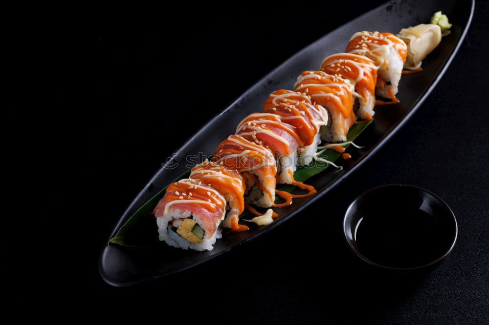 Similar – Japanese food: maki and nigiri sushi set