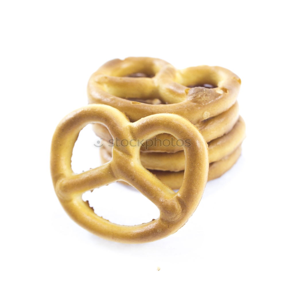 Similar – Image, Stock Photo Flying Food Concept German Traditional Salted Pretzel