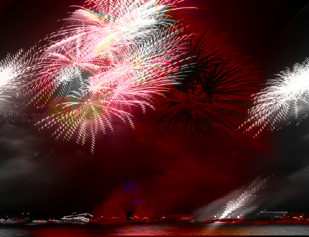 Similar – Image, Stock Photo Red colorful holiday fireworks
