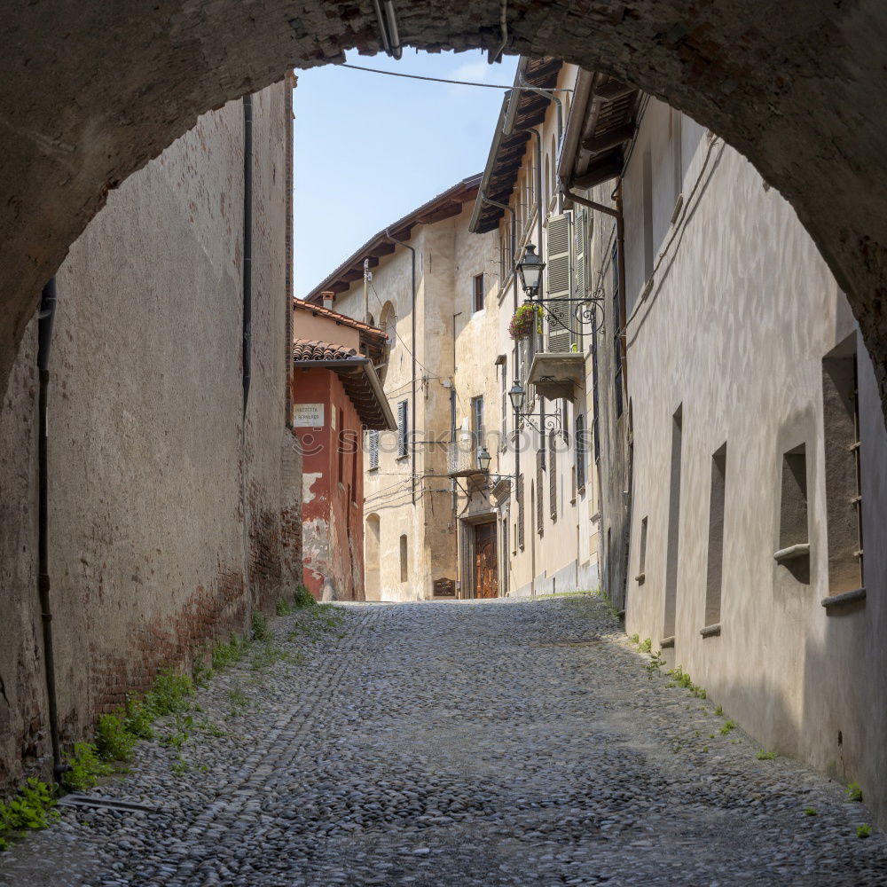 historic old town lane in Gravedonna on Lake Como