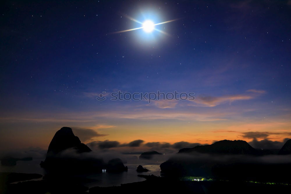 Similar – Moonlight on the beach of Penang (Malaysia)