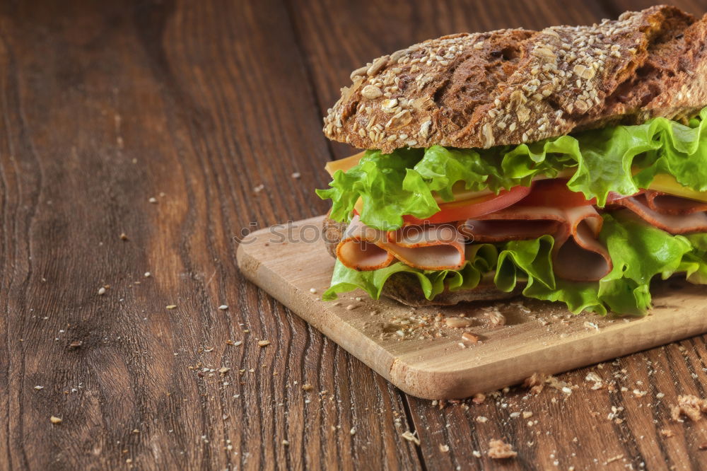 Similar – Image, Stock Photo burger with tomato sugo, rucola, goat cheese