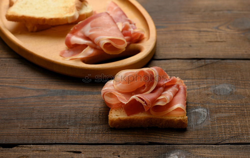 Similar – Image, Stock Photo Crispbread with ham Food