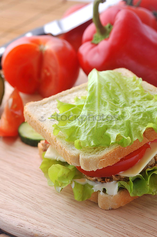 Similar – Image, Stock Photo Sliced rye bread on a kitchen board