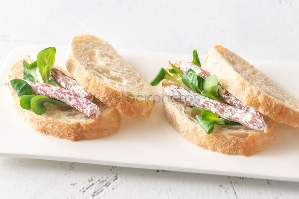 Similar – Image, Stock Photo Crispbread with radishes and cream cheese