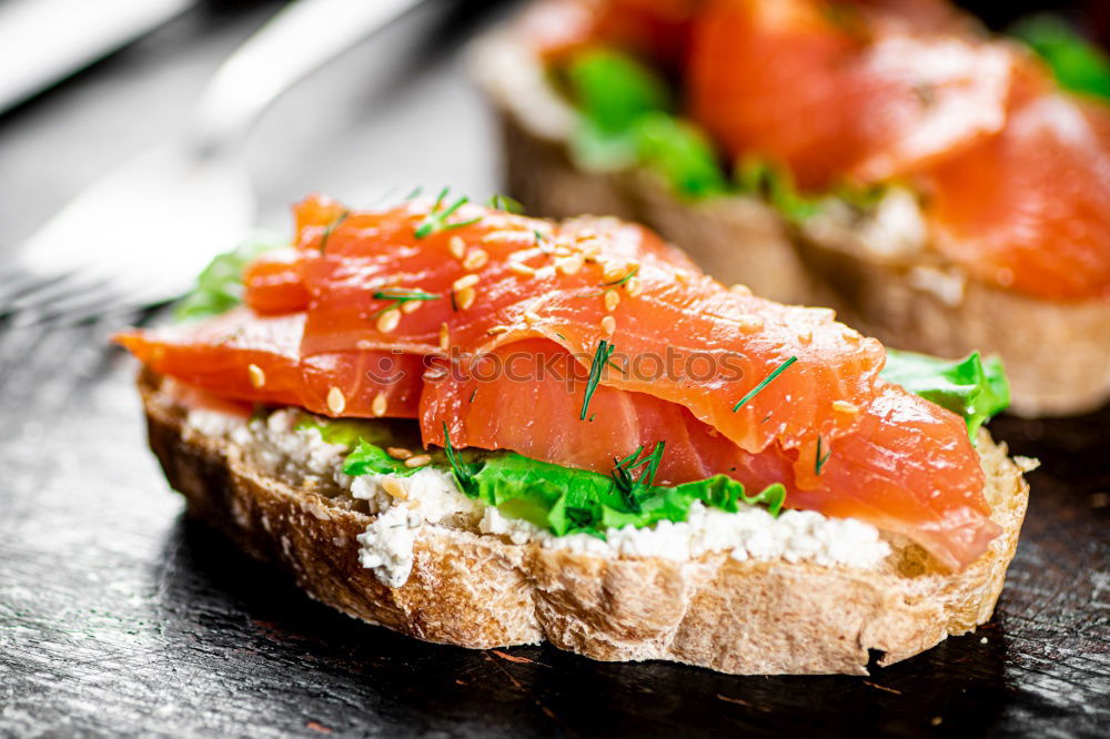 Similar – Image, Stock Photo bruschetta Vegetable Bread