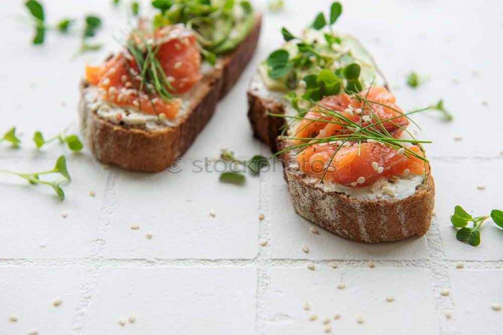 Similar – Image, Stock Photo Crispbread with ham Food