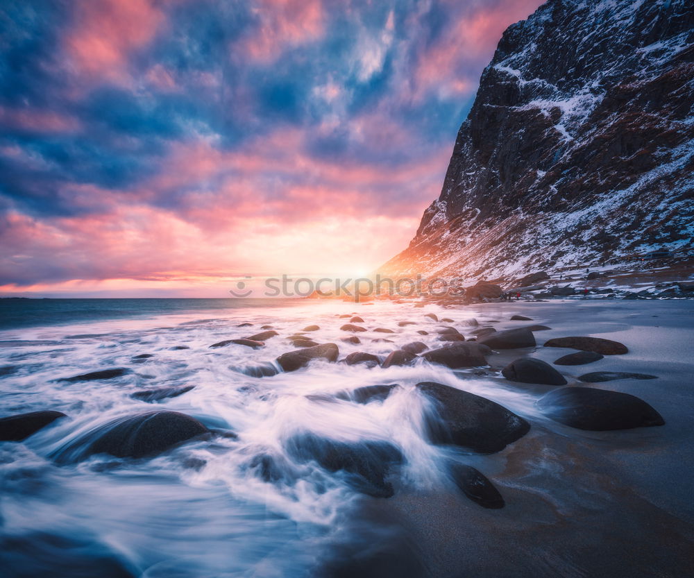 Similar – Image, Stock Photo Steep coast washed up by waves with a blue sky.