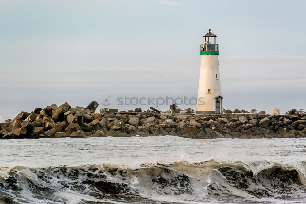 Similar – One lighthouse red-white