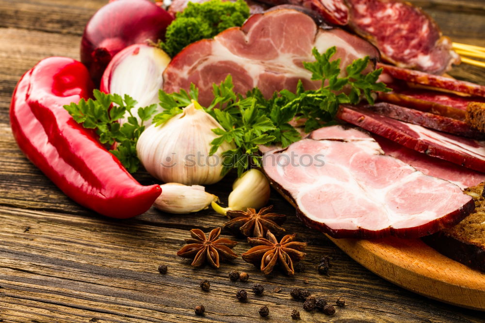 Similar – Image, Stock Photo Ingredients for goulash