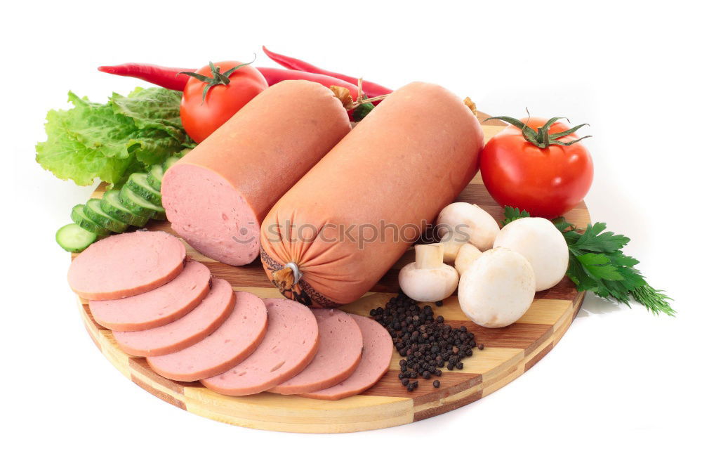 Similar – Image, Stock Photo Pork loin fillet with variation of organic vegetables