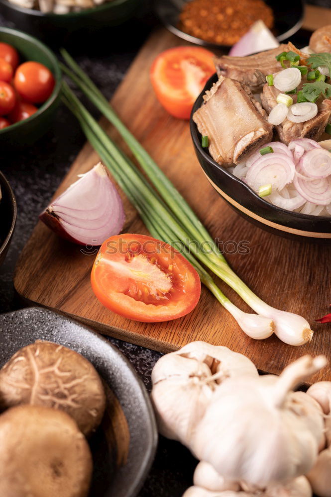 Similar – Image, Stock Photo Potato soup with greaves and parsley