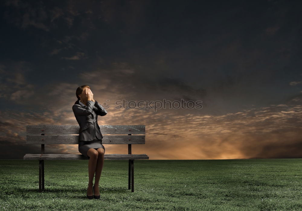 Similar – Image, Stock Photo Person 30 Hope Time