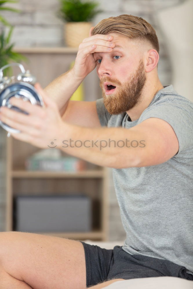 Similar – Image, Stock Photo Portrait of a young thoughtful mixed race man sitting in the sofa