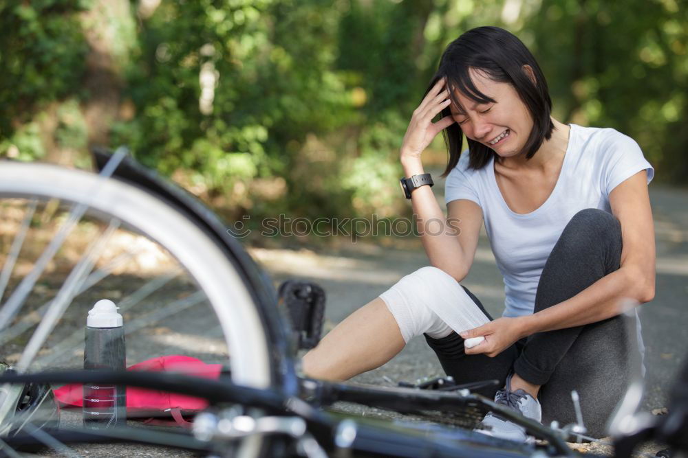 Similar – father and daughter fixing problems with bicycle