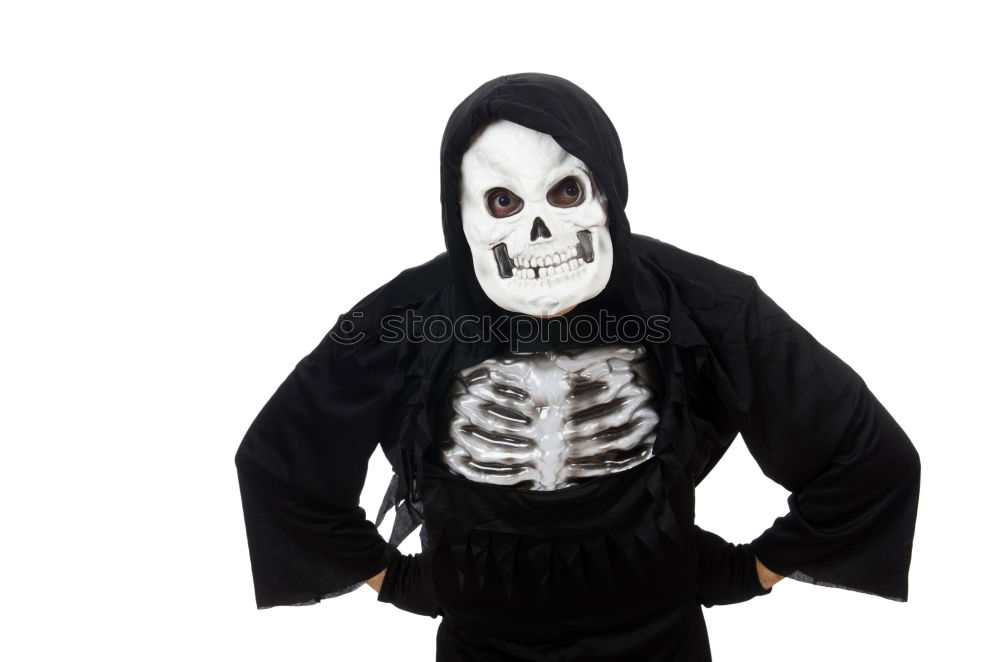 Similar – Little kid in a skeleton costume on Halloween Carnival