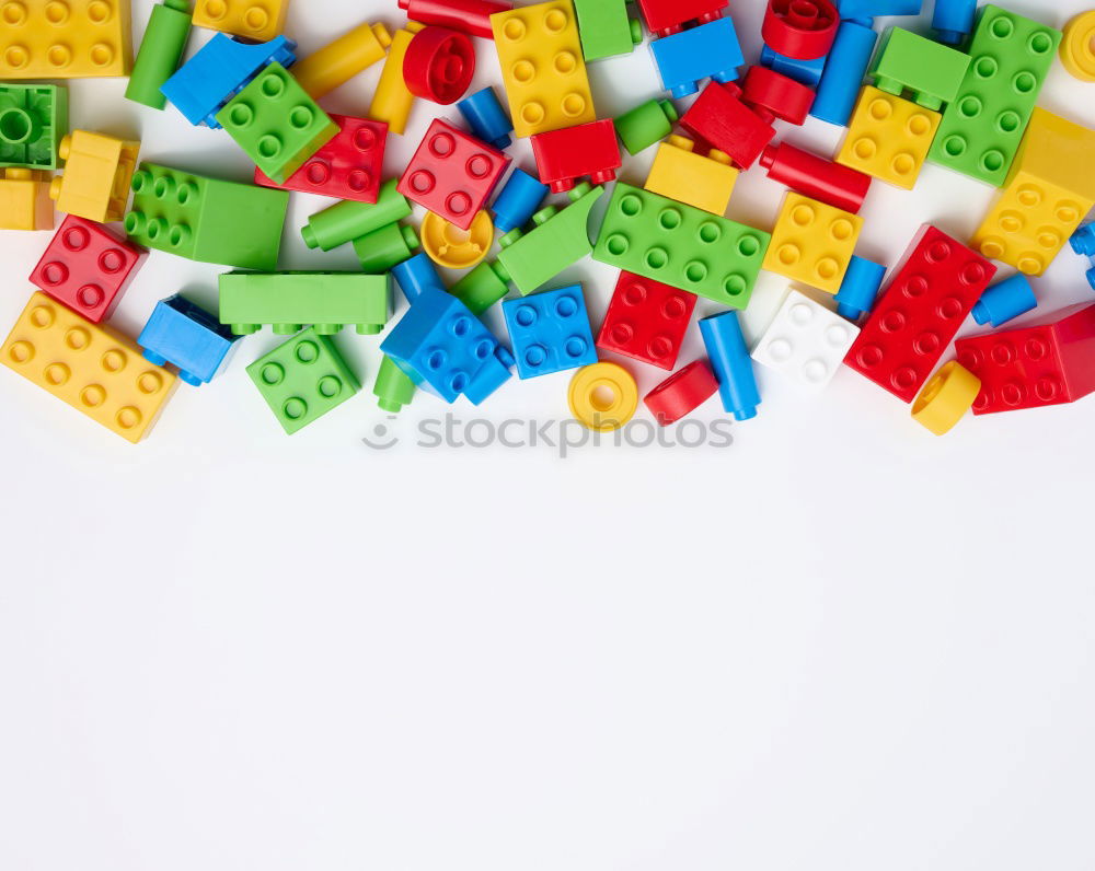 Similar – Image, Stock Photo Floating Plastic geometric cubes in the air. Construction toys