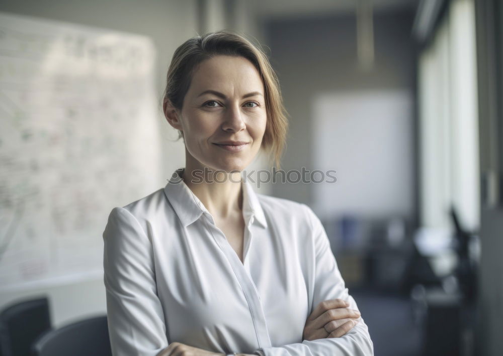 Similar – Image, Stock Photo Woman in whites at modern building