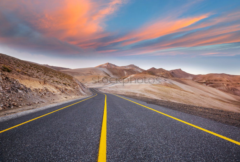 Similar – straight roads in deep Patagonia