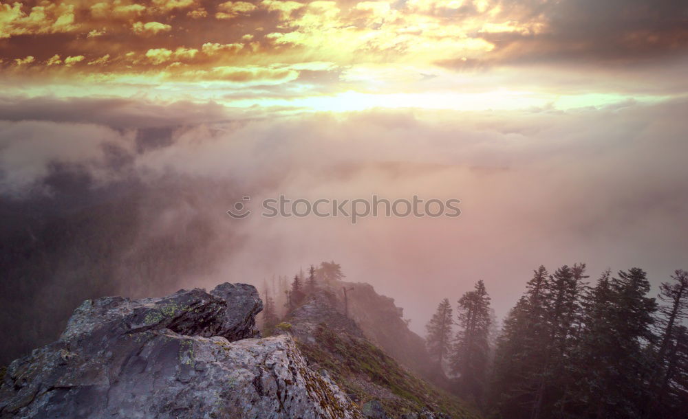 Similar – Evening at the Druesberghütte