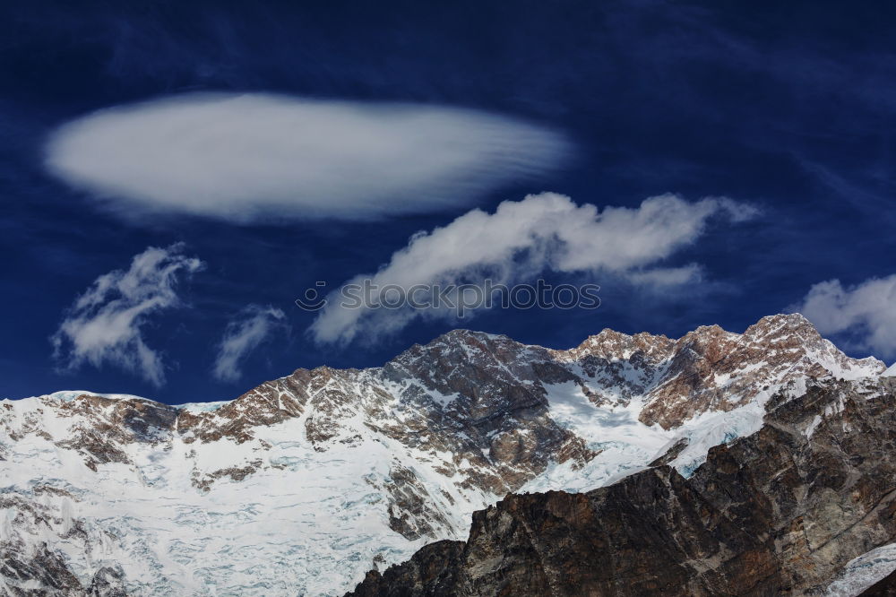 Similar – Image, Stock Photo Alpine peak with moon Moon