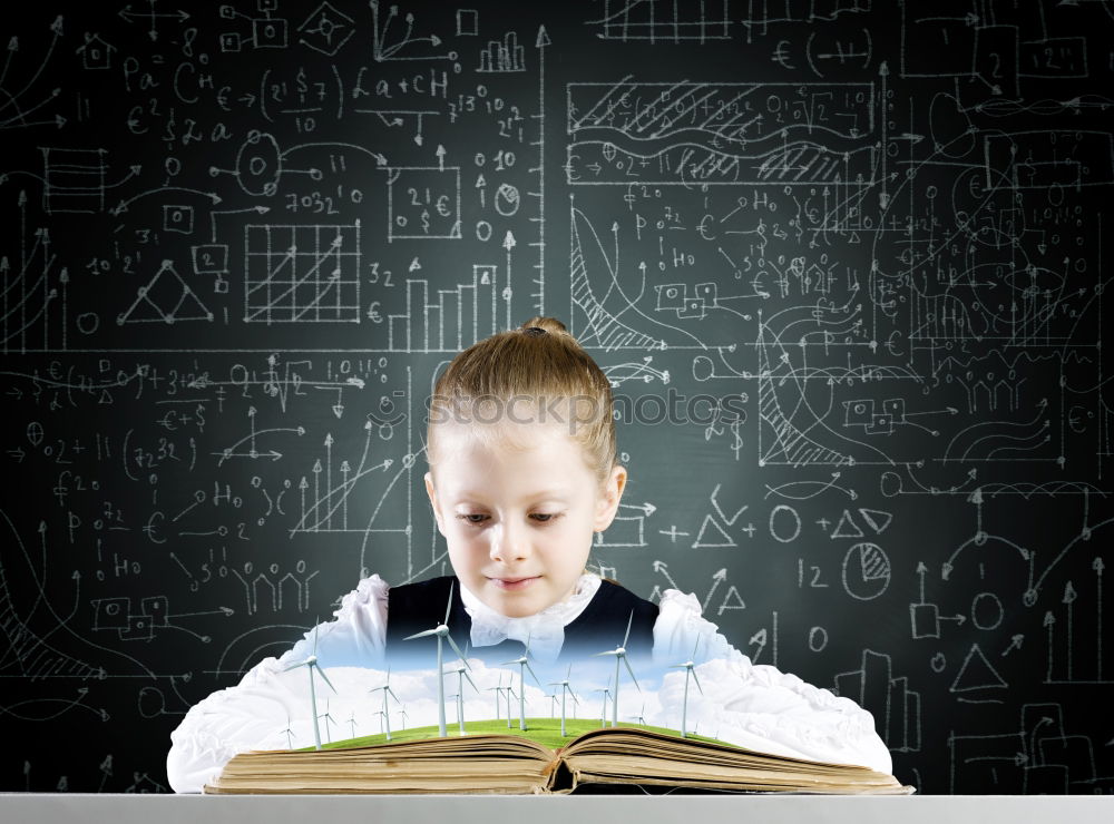 Similar – Image, Stock Photo Bored girl in classroom