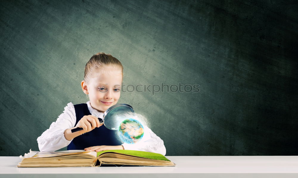 Similar – Image, Stock Photo Bored girl in classroom