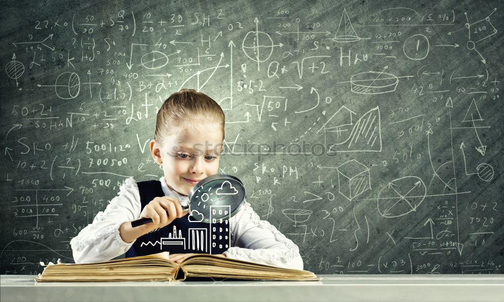 Similar – Image, Stock Photo Bored girl in classroom